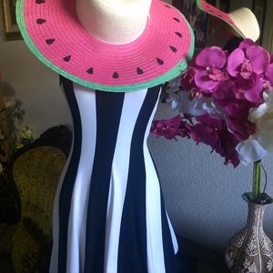 Black and White Vertical Striped Dress